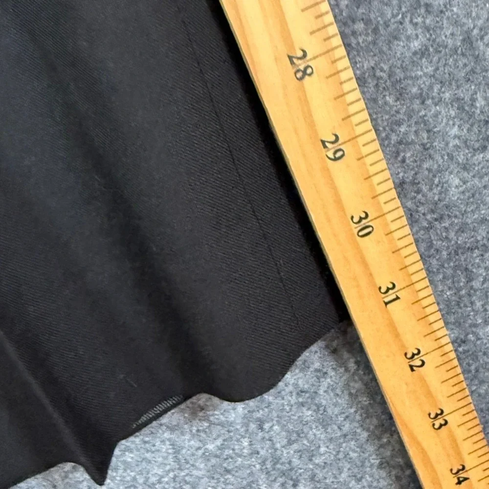 Proper Cloth Black 100% Merino Wool Pleated Dress Pants Flannel Trouser 36x31